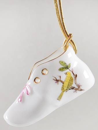 Rothschild Bird (RO) Mini Baby Shoe Ornament
