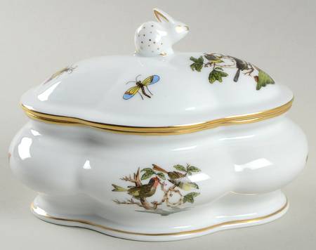 Rothschild Bird (RO) Oblong Bon Bon & Lid