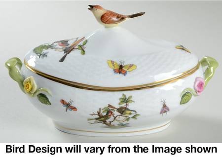 Rothschild Bird (RO) 5" Oval Bon Bon & Lid