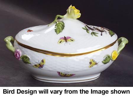 Rothschild Bird (RO) 5" Oval Bon Bon & Lid