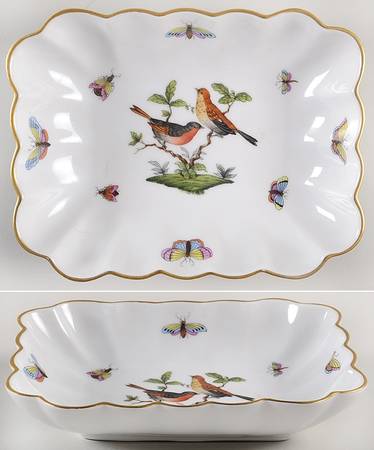 Rothschild Bird (RO) 7" Rectangular Nut Dish