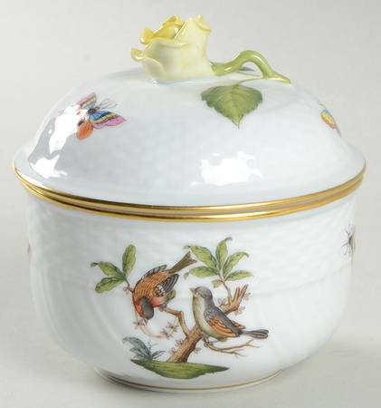 Rothschild Bird (RO) Sugar Bowl & Lid