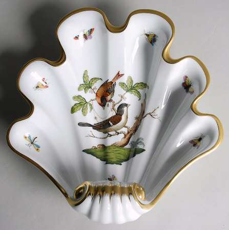 Rothschild Bird (RO) 8" Shell Shaped Dish