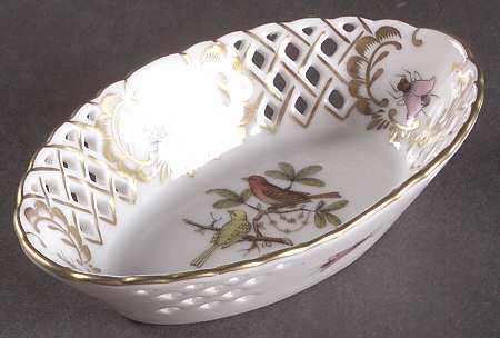 Rothschild Bird (RO) 4" Oval Open Weave Basket