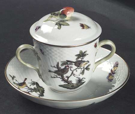 Rothschild Bird (RO) Bouillon Soup & Saucer W/Lid