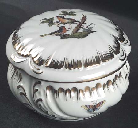 Rothschild Bird (RO) 4" Round Bon Bon & Lid