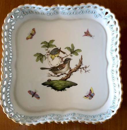 Rothschild Bird (RO) Tray-Gallery/Openwork-Square