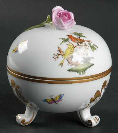 Rothschild Bird (RO) Footed Bon Bon & Lid