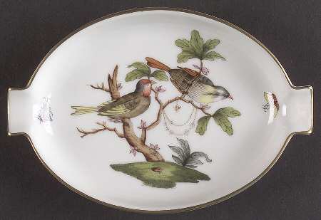 Rothschild Bird (RO) 5" Oval Ashtray with Lips