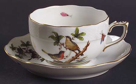 Rothschild Bird (RO) Flat Cup & Saucer Set