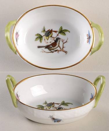 Rothschild Bird (RO) 2" Small Oval Handled Basket