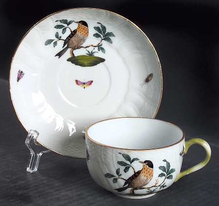 Rothschild Bird (RO) Flat Cup & Saucer Set