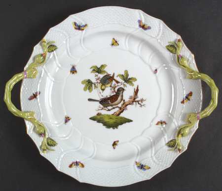 Rothschild Bird (RO) 14" Handled Chop Plate (Round Platter)