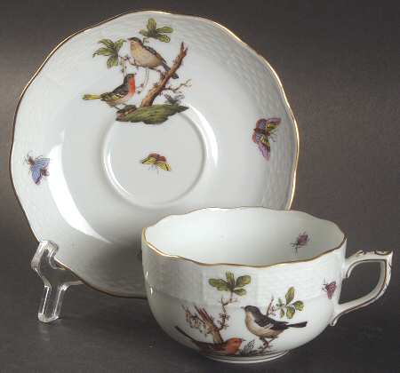 Rothschild Bird (RO) Flat Cup & Saucer Set