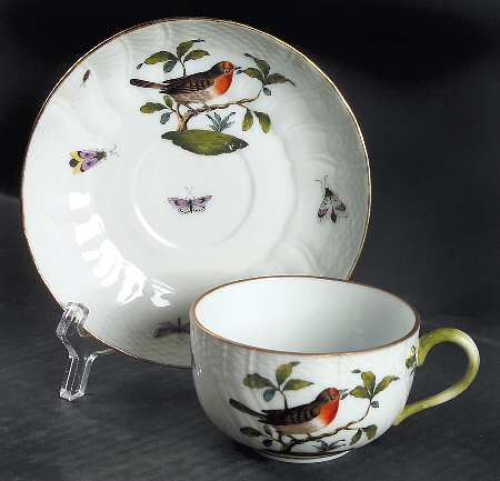 Rothschild Bird (RO) Flat Cup & Saucer Set