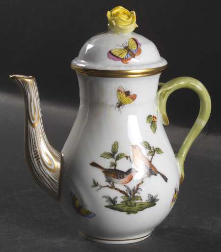 Rothschild Bird (RO) Individual Coffee Pot & Lid