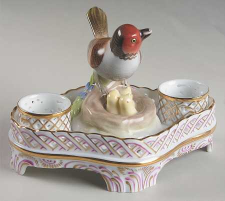 Rothschild Bird (RO) Double Ink Stand w/o Lids & Inserts