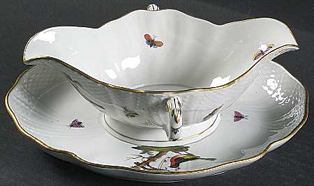 Rothschild Bird (RO) Gravy Boat & Underplate