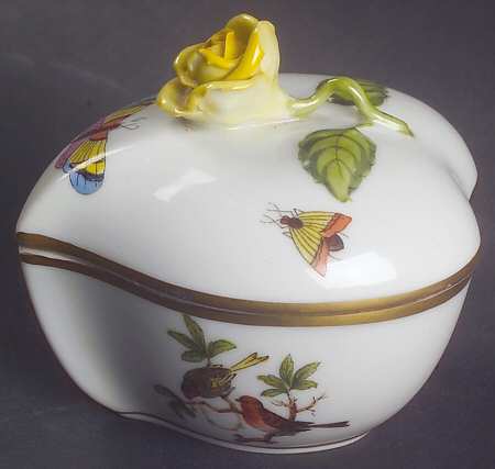 Rothschild Bird (RO) 3" Heart Shape Box & Lid