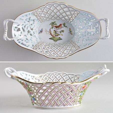 Rothschild Bird (RO) 11" Oval Pierced Basket