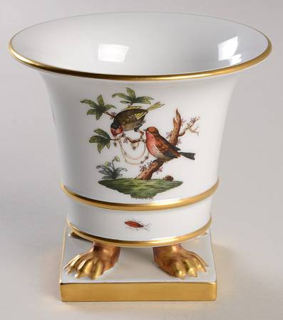Rothschild Bird (RO) 4" Claw Footed Vase