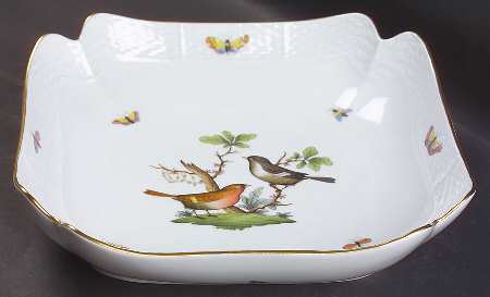 Rothschild Bird (RO) 10" Large Square Fruit Bowl