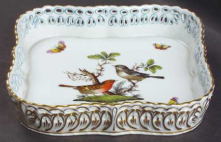 Rothschild Bird (RO) Square Openwork Gallery Tray