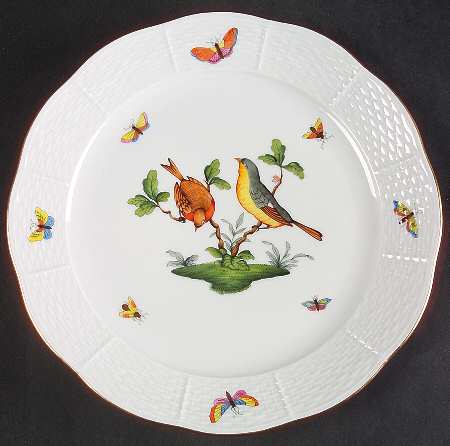 Rothschild Bird (RO) Dinner Plate by Herend