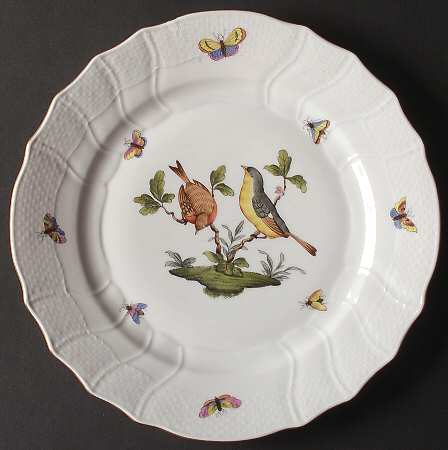 Rothschild Bird (RO) Dinner Plate by Herend