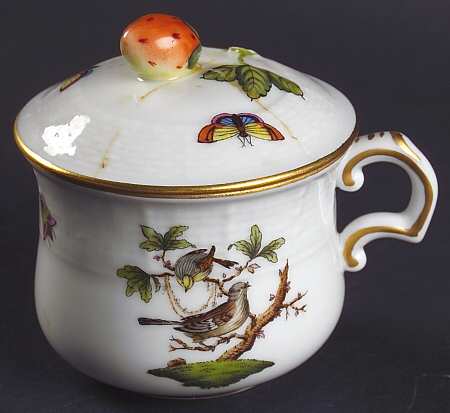 Rothschild Bird (RO) Pot de Creme (2 Pc)-Lid & Base