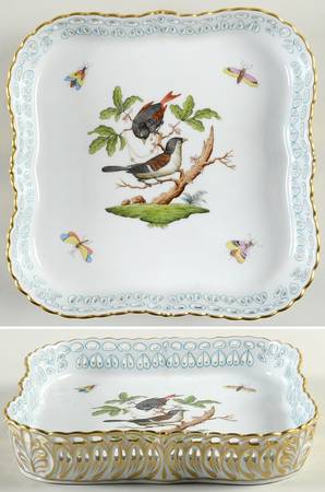 Rothschild Bird (RO) Square Openwork Gallery Tray
