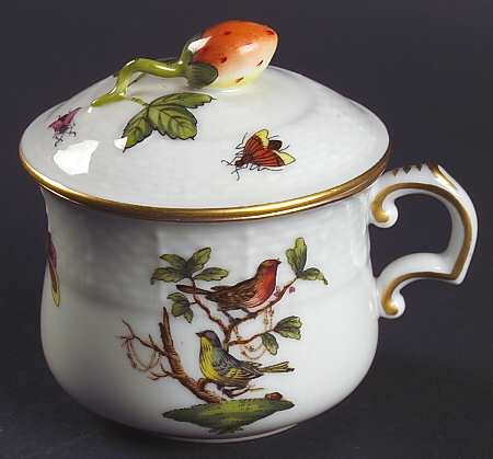 Rothschild Bird (RO) Pot de Creme (2 Pc)-Lid & Base
