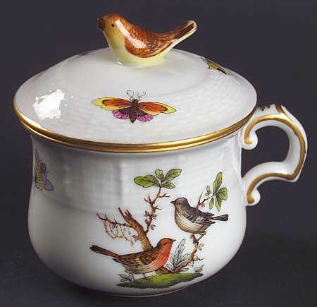 Rothschild Bird (RO) Pot de Creme (2 Pc)-Lid & Base