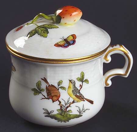 Rothschild Bird (RO) Pot de Creme (2 Pc)-Lid & Base