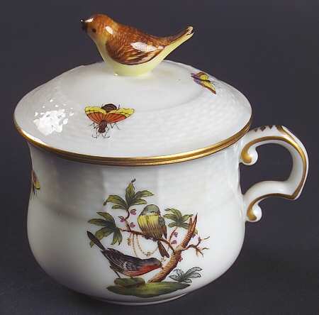 Rothschild Bird (RO) Pot de Creme (2 Pc)-Lid & Base