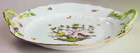Rothschild Bird (RO) 14" Handled Chop Plate (Round Platter)