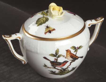 Rothschild Bird (RO) Sugar Bowl & Lid