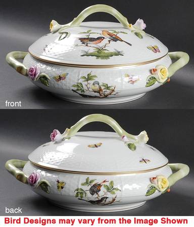 Rothschild Bird (RO) Shallow Round Covered Vegetable