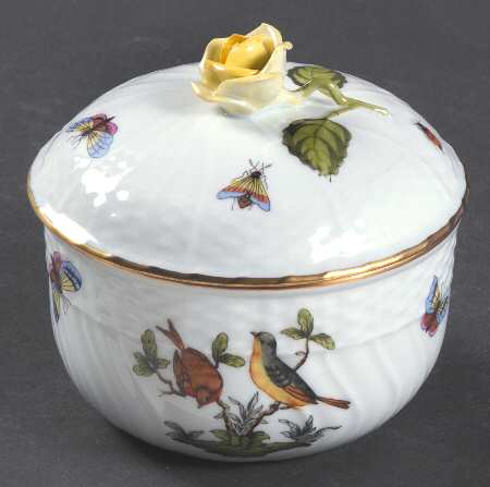 Rothschild Bird (RO) Sugar Bowl & Lid