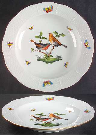 Rothschild Bird (RO) Large Rim Soup Bowl