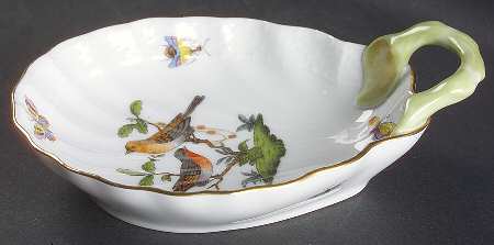 Rothschild Bird (RO) 6" Handled Shell Shaped Dish