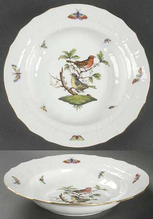 Rothschild Bird (RO) Large Rim Soup Bowl