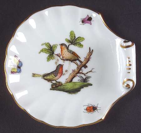 Rothschild Bird (RO) 4" Shell Shaped Dish