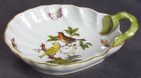 Rothschild Bird (RO) 6" Handled Shell Shaped Dish