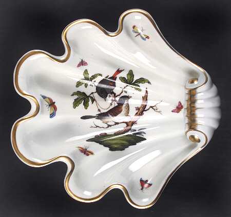 Rothschild Bird (RO) 9" Shell Shaped Dish