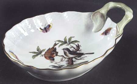 Rothschild Bird (RO) 6" Handled Shell Shaped Dish