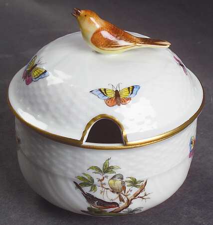 Rothschild Bird (RO) Sugar Bowl & Lid