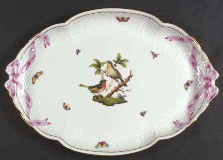 Rothschild Bird (RO) 16" Oval Ribbon Tray
