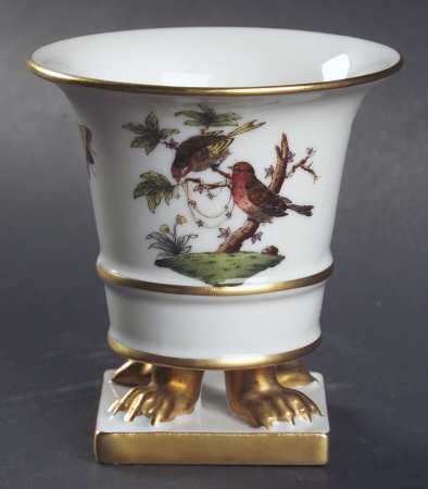 Rothschild Bird (RO) 2" Small Claw Footed Vase