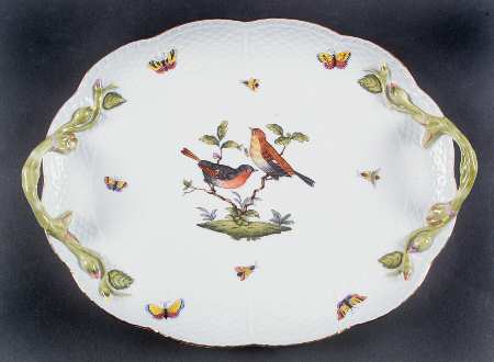 Rothschild Bird (RO) 12" Oval Handled Tray